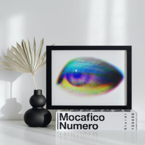 'BLINK': Light Reactive Digital Art Print / Postcard, Wall Decoration in a Variety of Sizes on Glossy Paper