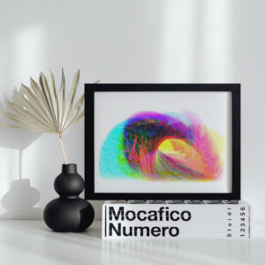 'WAVE': Light Reactive Digital Art Print / Postcard, Wall Decoration in a Variety of Sizes on Glossy Paper