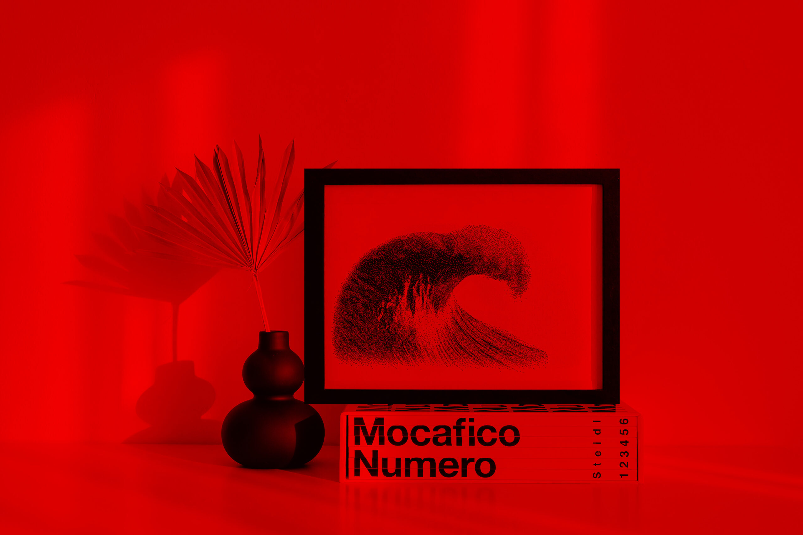 'WAVE': Light Reactive Digital Art Print / Postcard, Wall Decoration in a Variety of Sizes on Glossy Paper