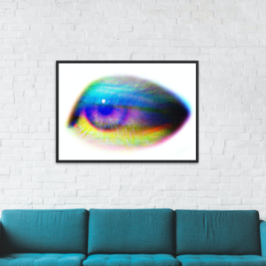 'BLINK': Light Reactive Digital Art Poster, Wall Decoration in a Variety of Sizes on Matte Paper
