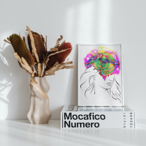 'UNIVERSAL GUIDANCE’: Light Reactive Digital Art Print / Postcard, Wall Decoration in a Variety of Sizes on Glossy Paper