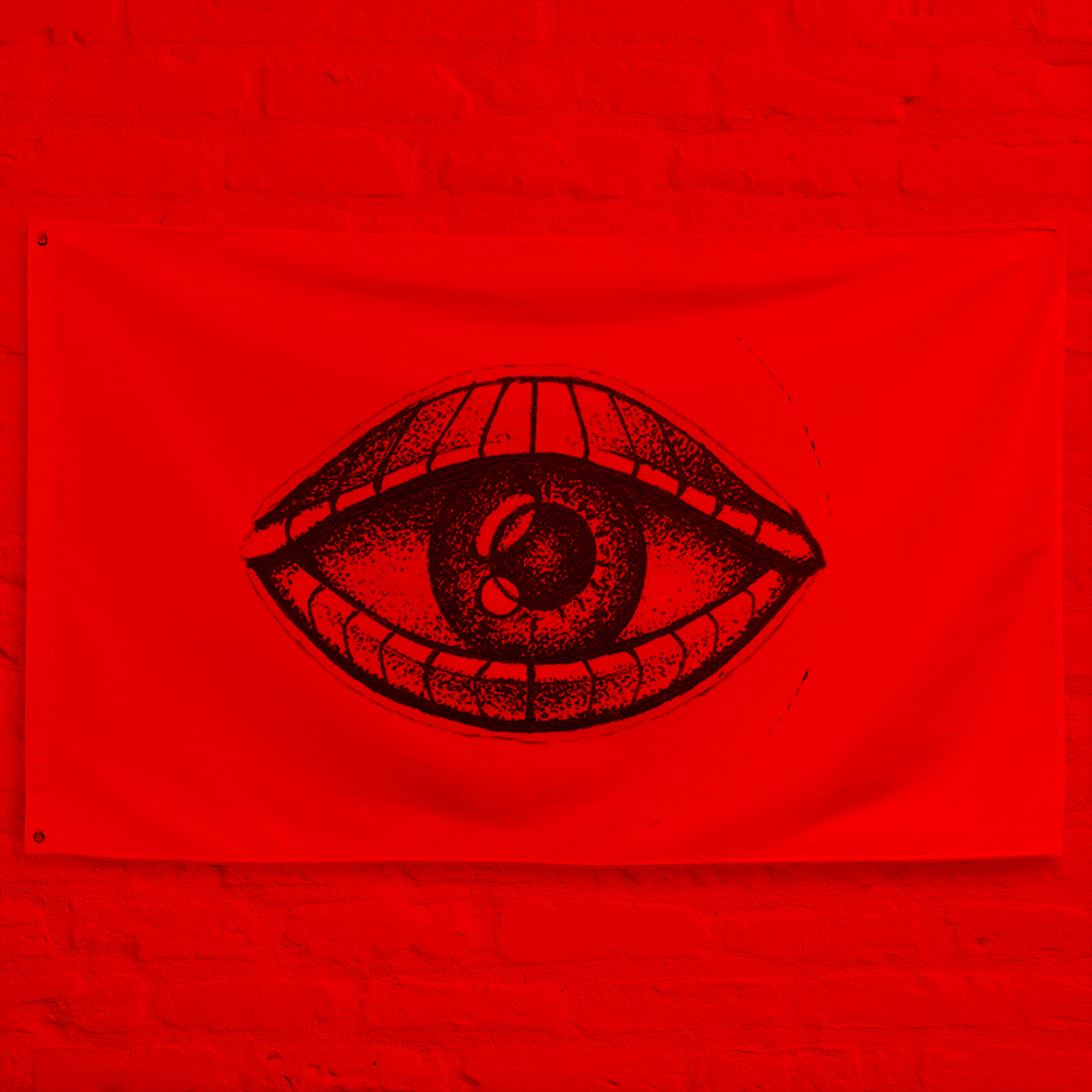 'TIGER'S EYE' Light Reactive Digital Art Tapestry, Wall Hanging Decoration on Fabric