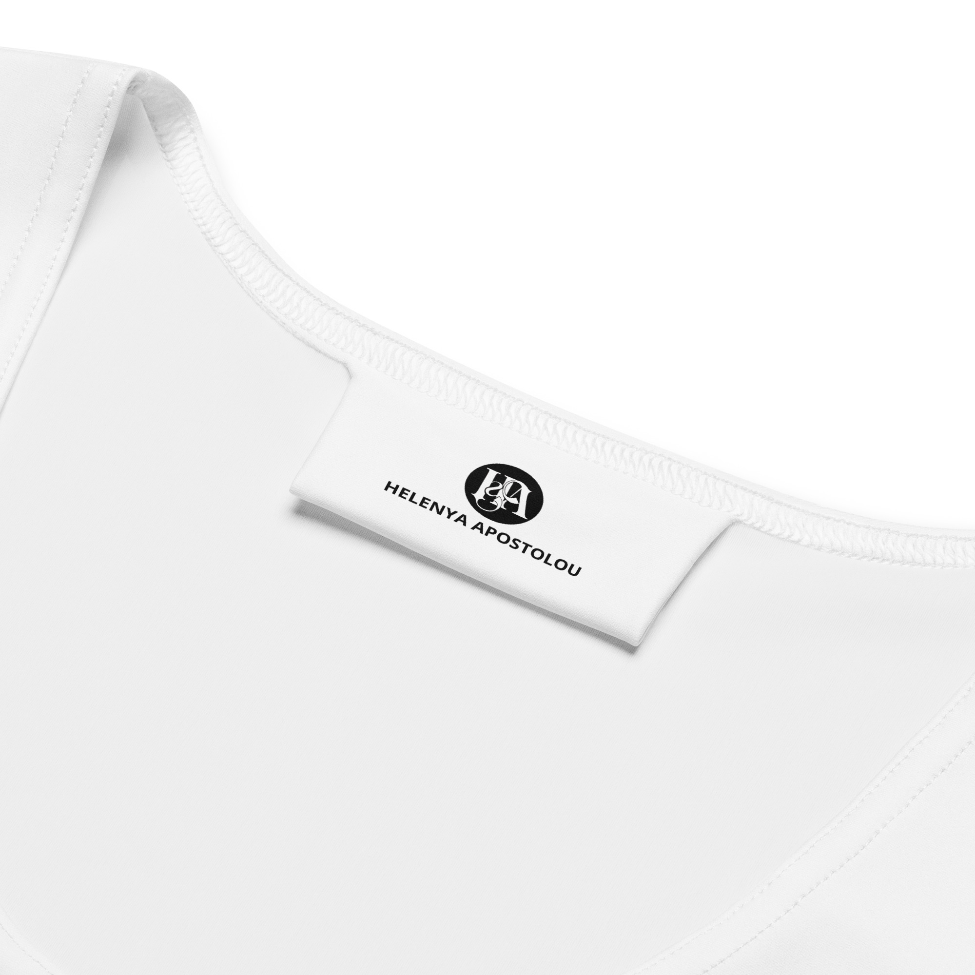 'LILY': White Cropped Vest-Top, Wearable Light-Reactive Art Design, Colourful Graphic Tee - Perfect for Parties, Raves  and Festivals, Available in a Variety of Sizes