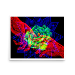‘REACH’: Light Reactive Digital Art Poster, Wall Decoration in a Variety of Sizes on Matte Paper