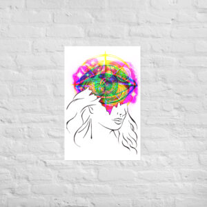 ‘UNIVERSAL GUIDANCE’: Light Reactive Digital Art Poster, Wall Decoration in a Variety of Sizes on Matte Paper