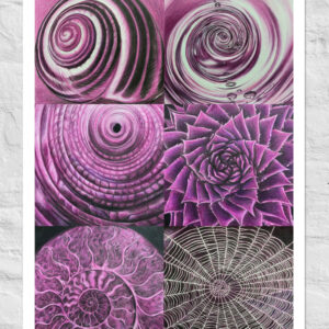 'IS ANY OF IT REAL?': Purple Drawings Series as Digital Art Poster, Wall Decoration in a Variety of Sizes on Matte Paper