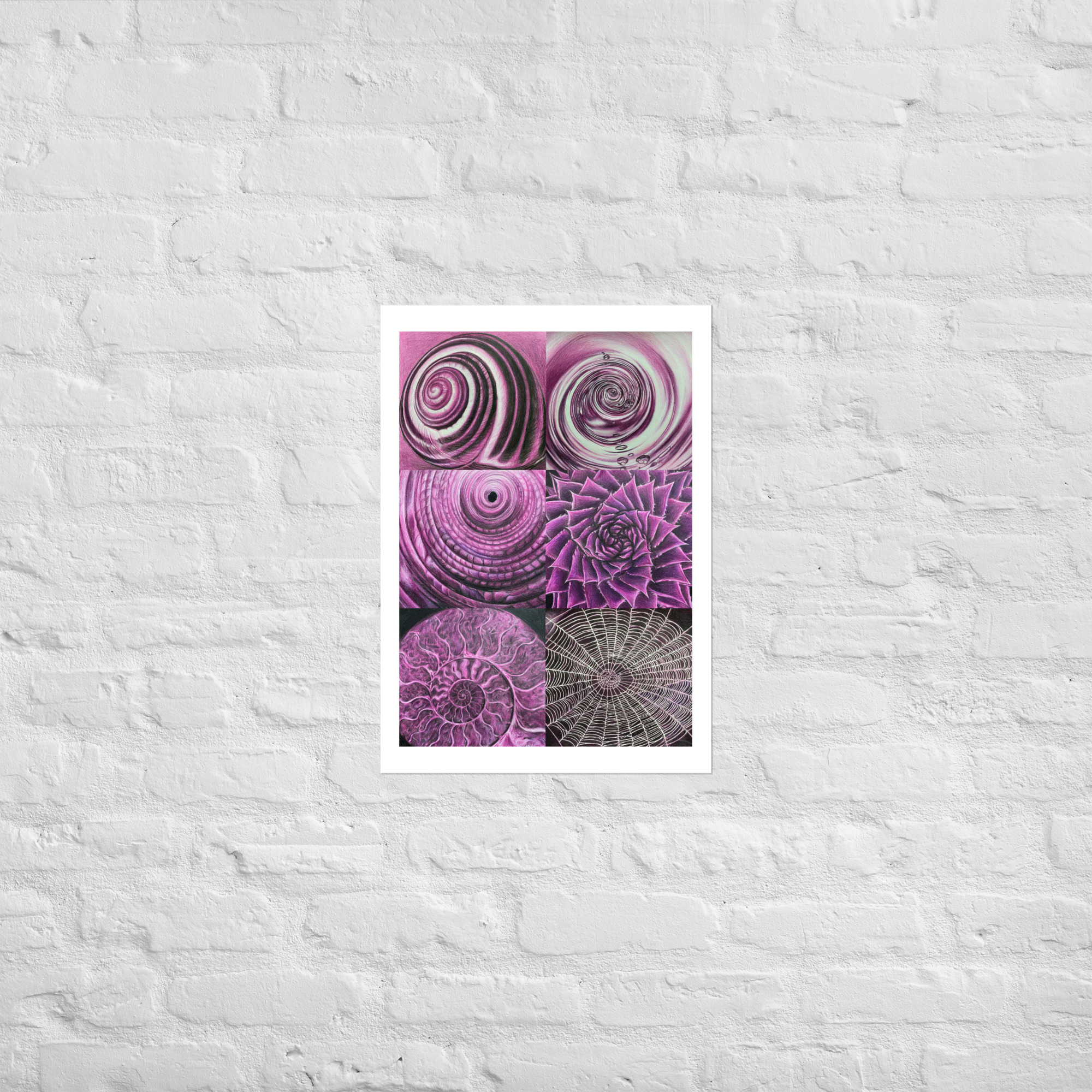 'IS ANY OF IT REAL?': Purple Drawings Series as Digital Art Poster, Wall Decoration in a Variety of Sizes on Matte Paper