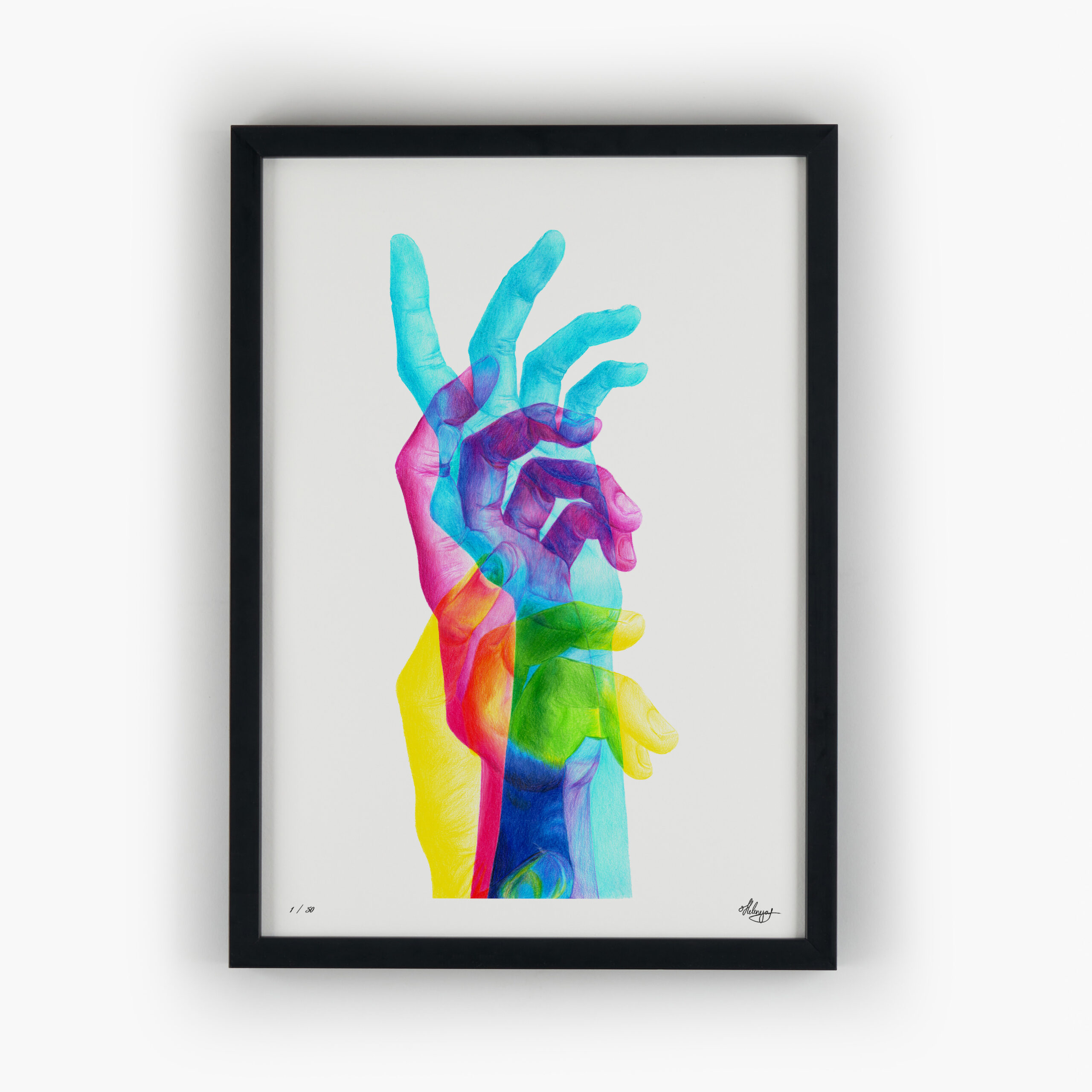 'DETACH': Light Reactive Drawing – Fine Art Giclée Print on Archival Paper, Limited Edition A1, A2 and A3, Signed & Numbered