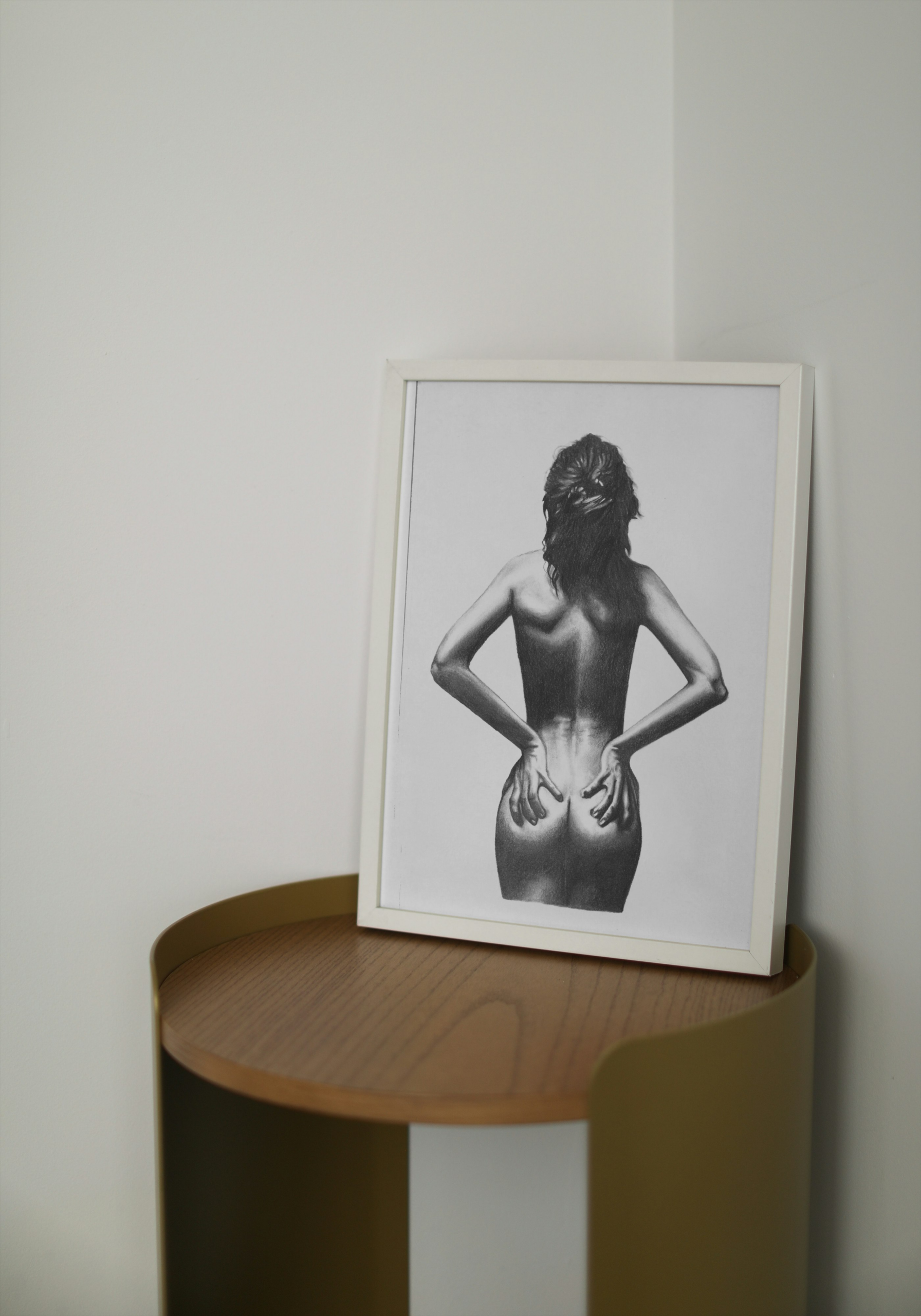 ‘Female Figure V': Original A3 Sketch used in Light Reactive Digital Art, One of a kind, Graphite on Cartridge Paper