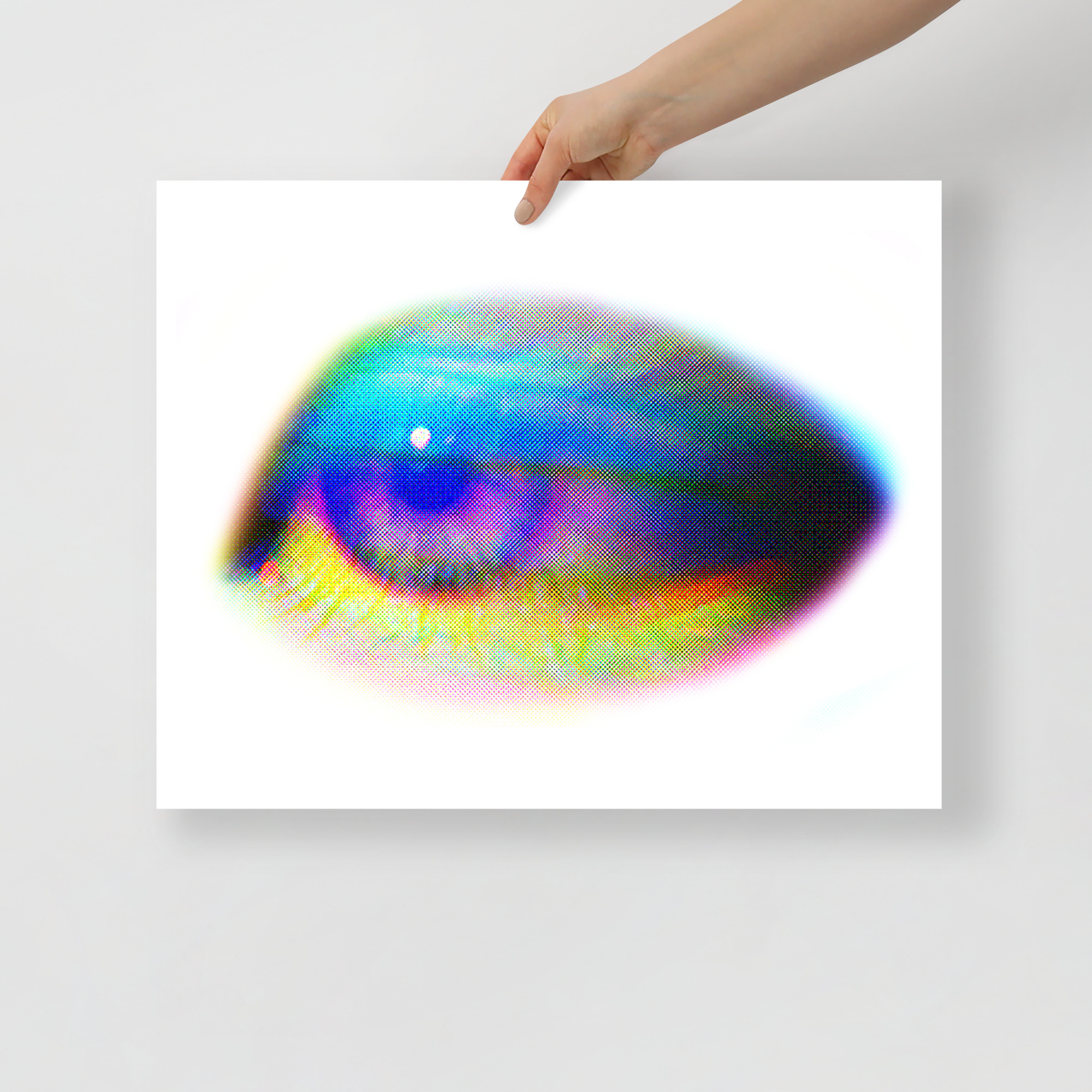 'BLINK': Light Reactive Digital Art Poster, Wall Decoration in a Variety of Sizes on Matte Paper